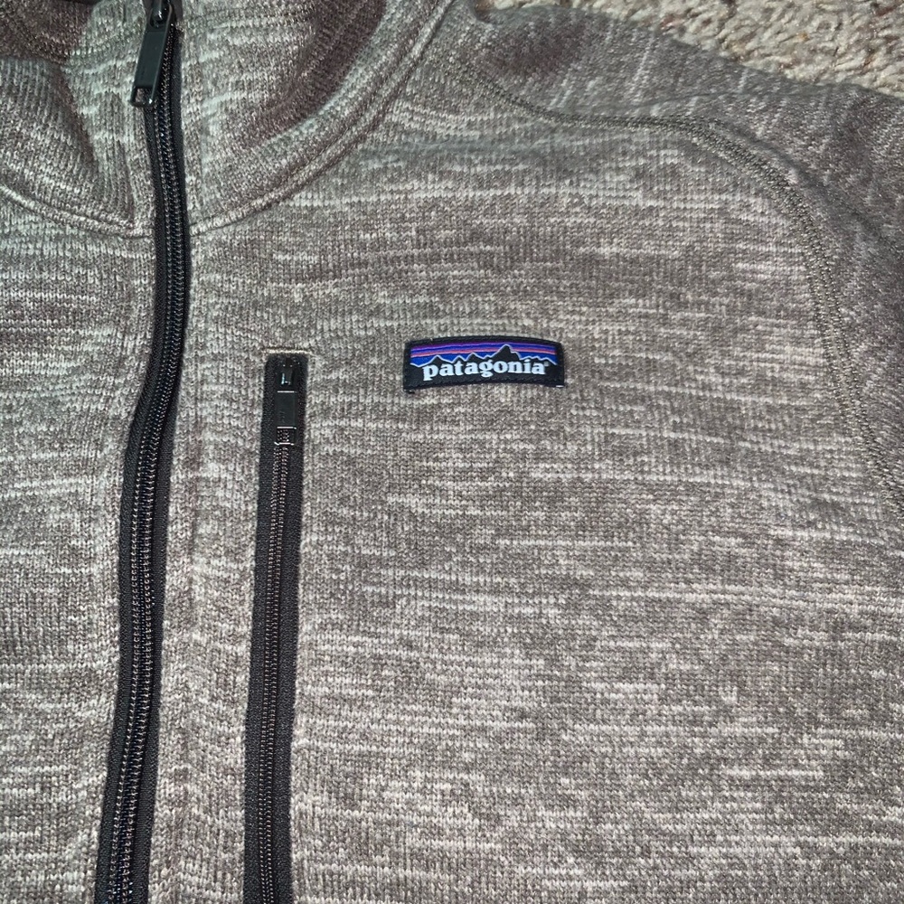 Patagonia Gray Zip Up Sweater